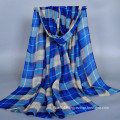 Goods on stock classic plaid cotton voile model hijab